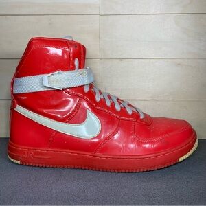 Nike Air Feather High Vintage Red White Women's Size 8.5 Shoes 395751-600